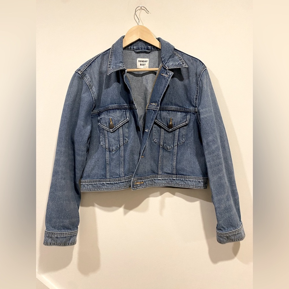 SUNDAY BEST cropped denim jacket